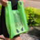 T-Shirt plastic bag 28(2х7)х48, 20µm, (50 pieces.), HDPE recycled 100,green 8014, LOVE UA "CHERPACK RECYCLED"