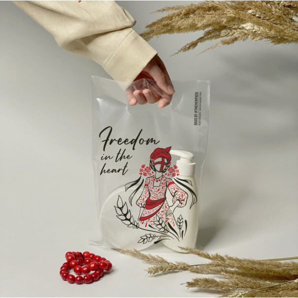 Пакет банан, 20х30(+2,5)см, 51 мкм, (100 шт.), "ETHNO", LDPE харчовий, прозорий