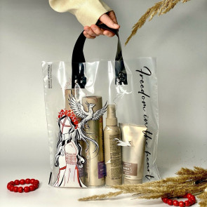 Пакет з петльовою ручкою, 30х30(+3)см, 70 мкм, (50 шт.), "ETHNO", LDPE харчовий, прозорий