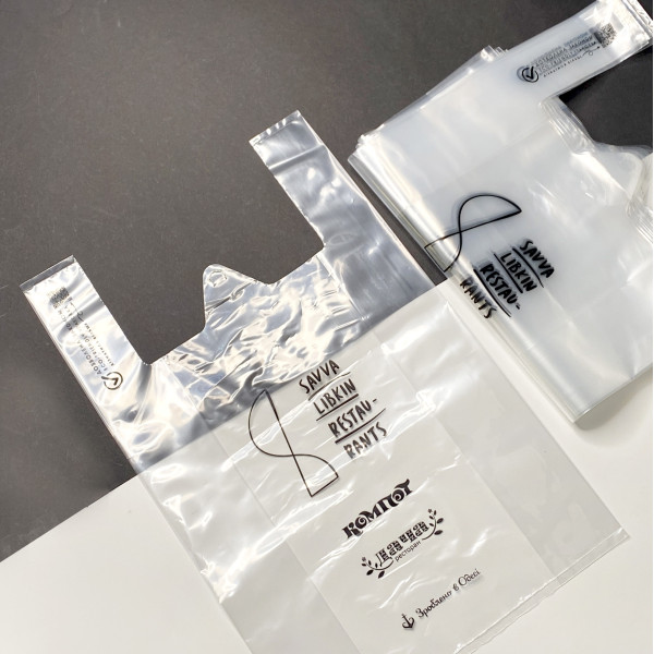 Reklamówka 34×55 cm, LDPE, przezroczysta błyszcząca
