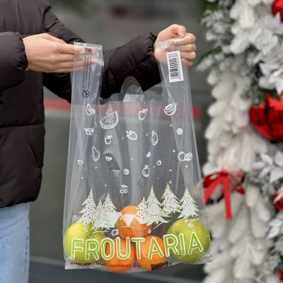 Torba typu koszulka 34×57 cm, 51 µm, przezroczysta błyszcząca