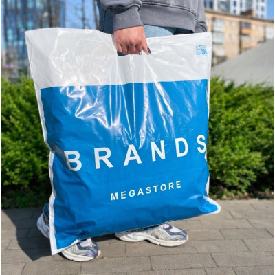 Die-cut handle bags 57×60 cm, 60 μm, matte HDPE