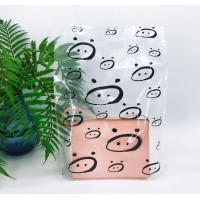 Die Cut Handle plastic bag for privat-label, 30х40(+3)см, 51 µm, transparent, LDPE glossy package