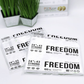 T-Shirt plastic bag 24х43, 7 µm, 100 pieces, transparent