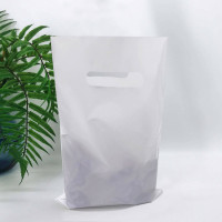 Die Cut Handle plastic bag, 20х30см, 51 µm, (100 pieces), white, LDPE food packages
