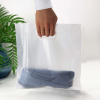 Die Cut Handle plastic bag, 30х30см, 51 µm, (100 pieces), transparent, MDPE/HD food packages