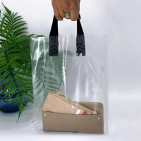 Loop Handle plastic bag АКТ, 30х35(+3)см, 60 µm, (50 pieces.), LDPE food packages, transparent, чорна