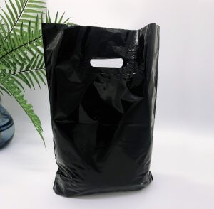 Patch handle bag 300*400 mm, without printing, LDPE A6, BLACK -Chernigov Package - Фото 30х40_черный