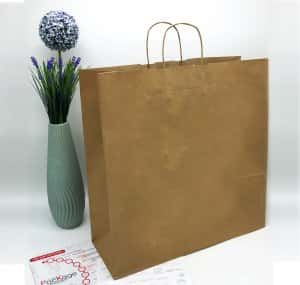 Brown Kraft bag without printing 45×48 cm, 90 g/cm -Chernigov Package - Фото Бурый большой_бп